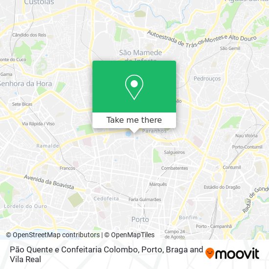 Pão Quente e Confeitaria Colombo map