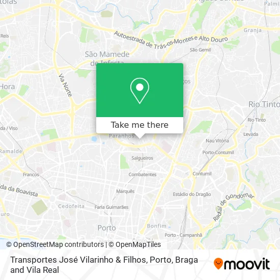 Transportes José Vilarinho & Filhos map