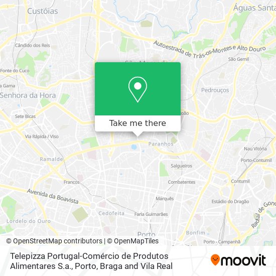 Telepizza Portugal-Comércio de Produtos Alimentares S.a. map