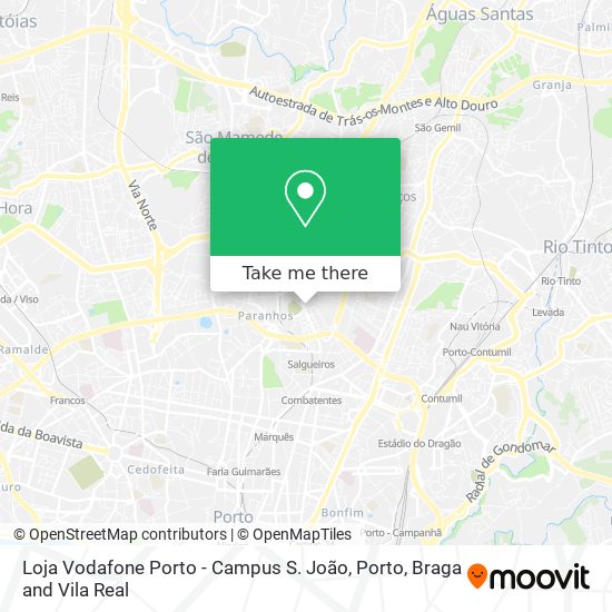 Loja Vodafone Porto - Campus S. João map