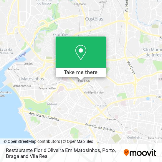 Restaurante Flor d'Oliveira Em Matosinhos map