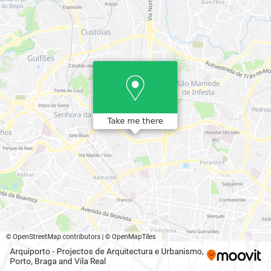 Arquiporto - Projectos de Arquitectura e Urbanismo map