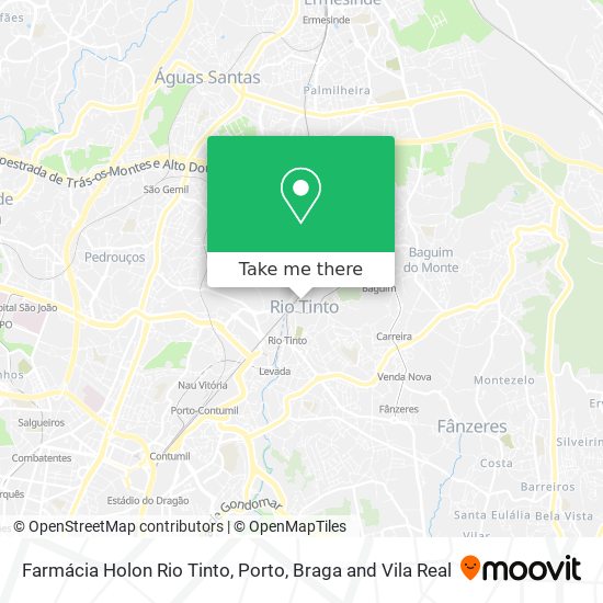 Farmácia Holon Rio Tinto mapa