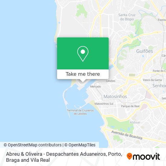 Abreu & Oliveira - Despachantes Aduaneiros map