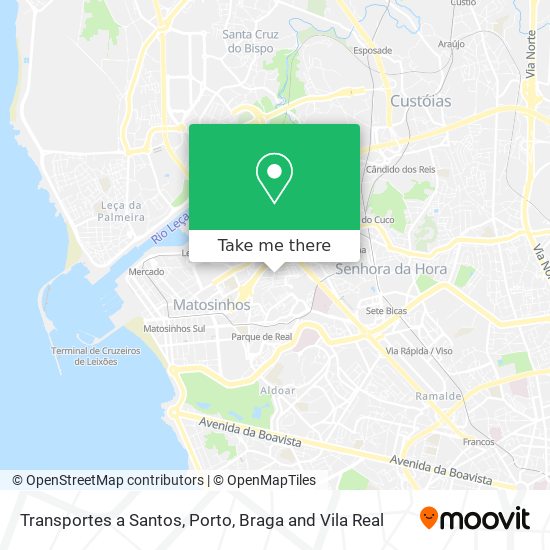 Transportes a Santos map