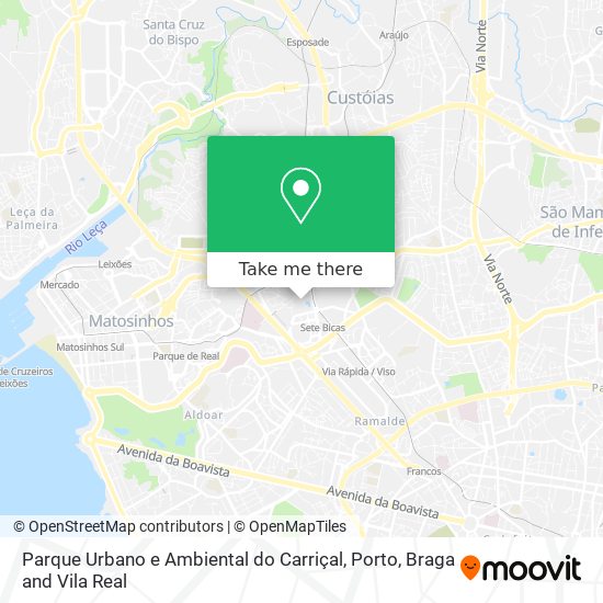 Parque Urbano e Ambiental do Carriçal map