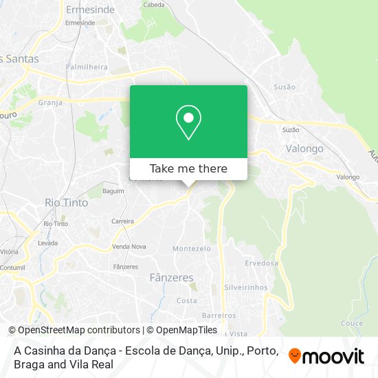 A Casinha da Dança - Escola de Dança, Unip. map