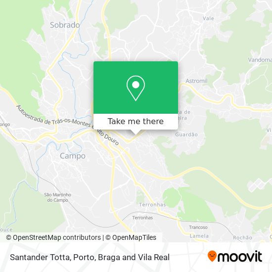 Santander Totta map
