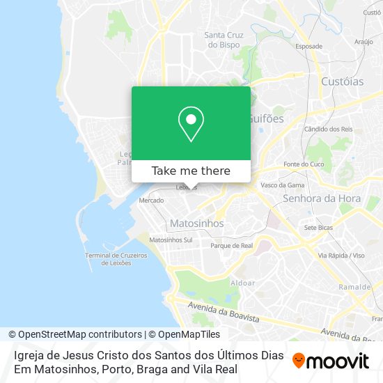 Igreja de Jesus Cristo dos Santos dos Últimos Dias Em Matosinhos map