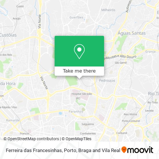 Ferreira das Francesinhas mapa