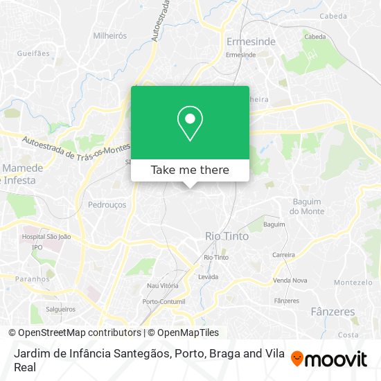 Jardim de Infância Santegãos mapa