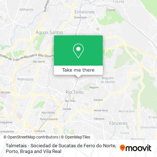 Talmetais - Sociedad de Sucatas de Ferro do Norte map