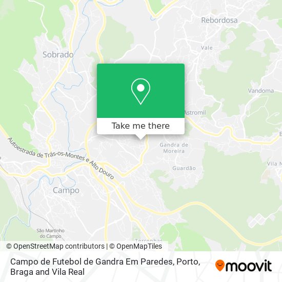 Campo de Futebol de Gandra Em Paredes map