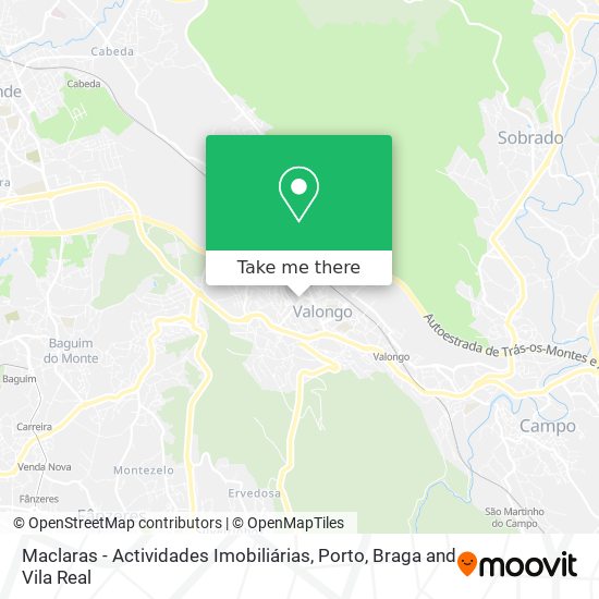 Maclaras - Actividades Imobiliárias map