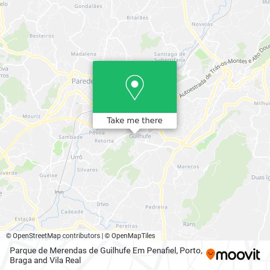 Parque de Merendas de Guilhufe Em Penafiel map