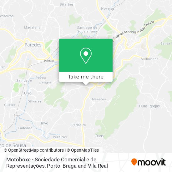 Motoboxe - Sociedade Comercial e de Representações map