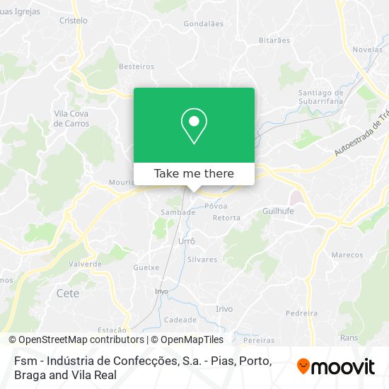 Fsm - Indústria de Confecções, S.a. - Pias mapa