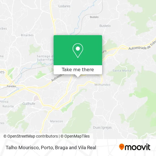 Talho Mourisco map