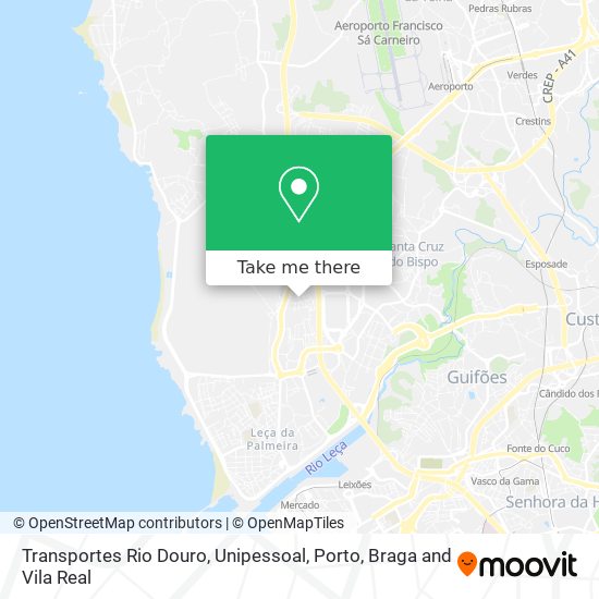 Transportes Rio Douro, Unipessoal mapa