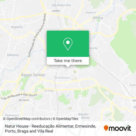 Natur House - Reeducação Alimentar, Ermesinde map