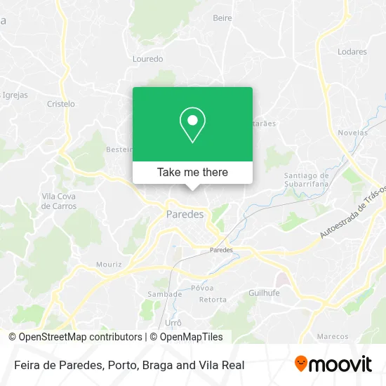Feira de Paredes map