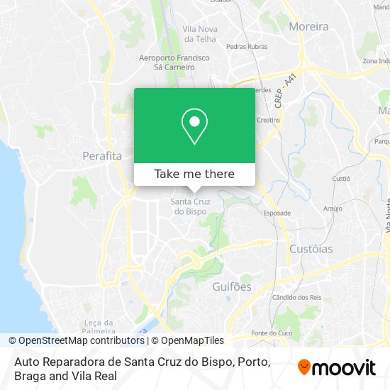 Auto Reparadora de Santa Cruz do Bispo map