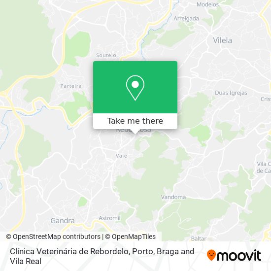 Clínica Veterinária de Rebordelo mapa
