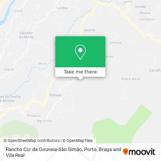 Rancho Ccr de Gouveia-São Simão mapa