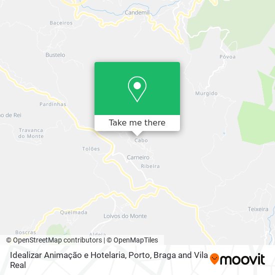 Idealizar Animação e Hotelaria mapa