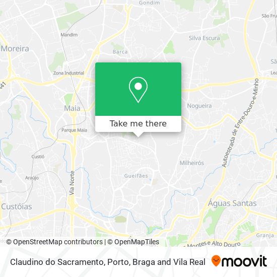 Claudino do Sacramento mapa