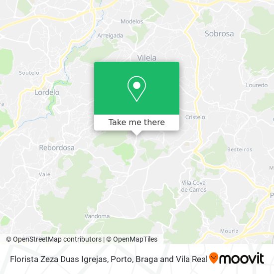 Florista Zeza Duas Igrejas mapa