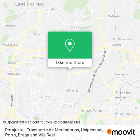 Rotajusta - Transporte de Mercadorias, Unipessoal mapa