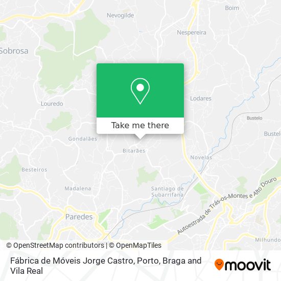 Fábrica de Móveis Jorge Castro mapa