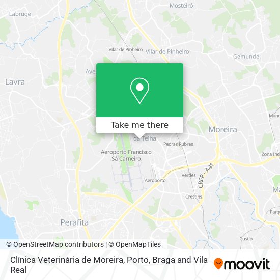 Clínica Veterinária de Moreira map