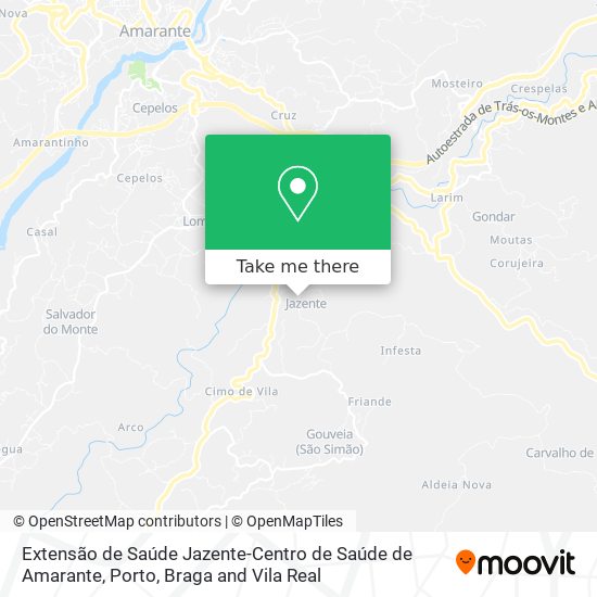 Extensão de Saúde Jazente-Centro de Saúde de Amarante map