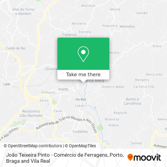 João Teixeira Pinto - Comércio de Ferragens mapa