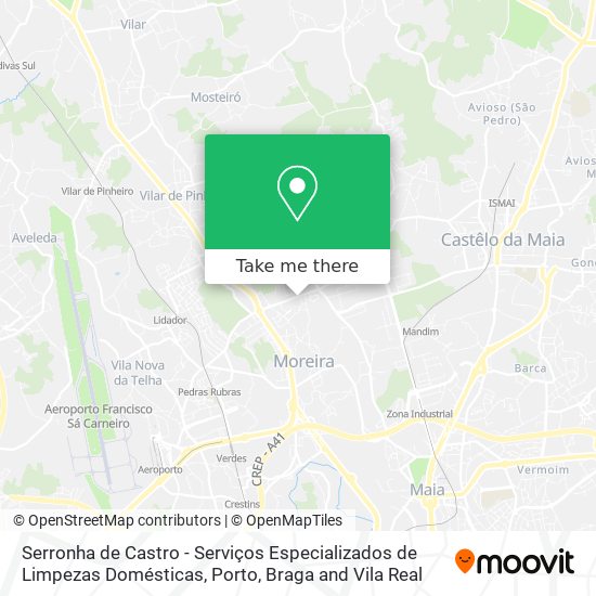 Serronha de Castro - Serviços Especializados de Limpezas Domésticas map