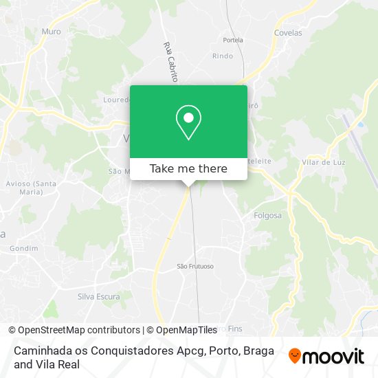 Caminhada os Conquistadores Apcg mapa