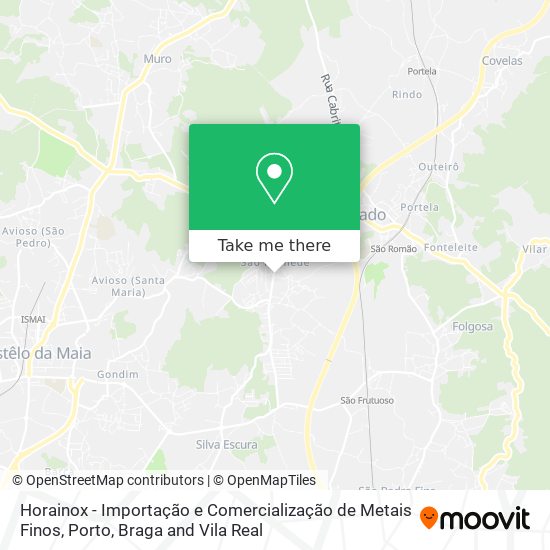 Horainox - Importação e Comercialização de Metais Finos mapa