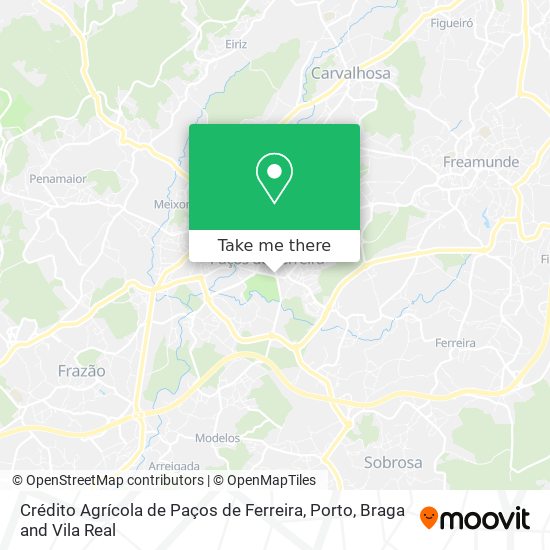 Crédito Agrícola de Paços de Ferreira mapa