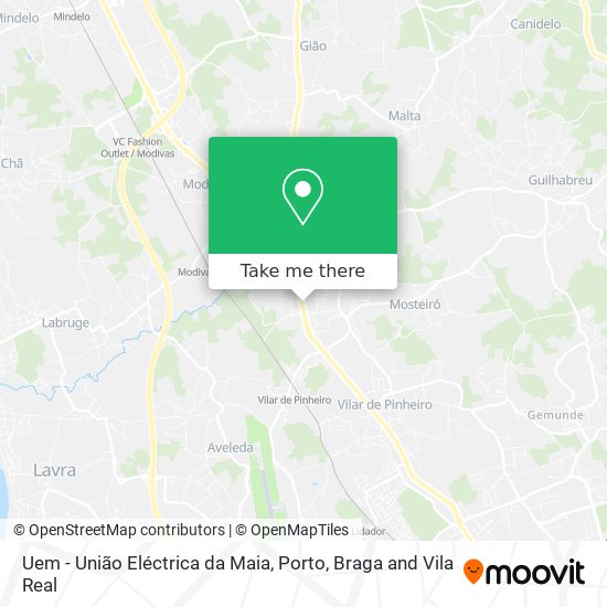 Uem - União Eléctrica da Maia map