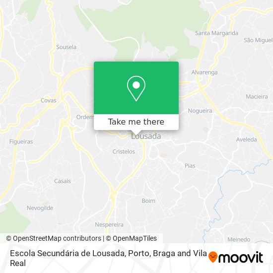 Escola Secundária de Lousada mapa