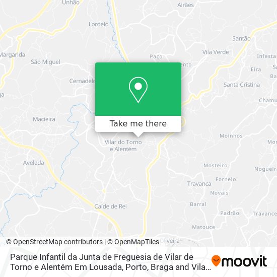 Parque Infantil da Junta de Freguesia de Vilar de Torno e Alentém Em Lousada mapa