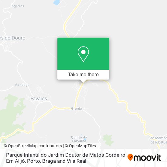 Parque Infantil do Jardim Doutor de Matos Cordeiro Em Alijó mapa