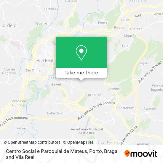 Centro Social e Paroquial de Mateus map