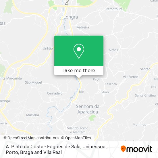 A. Pinto da Costa - Fogões de Sala, Unipessoal mapa