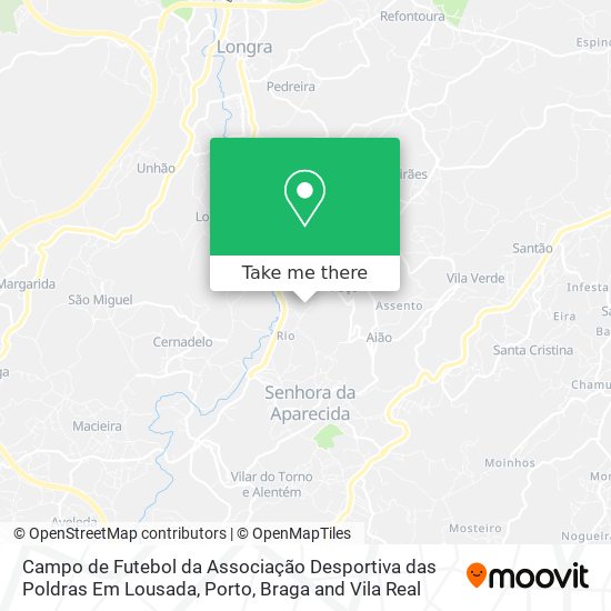 Campo de Futebol da Associação Desportiva das Poldras Em Lousada map