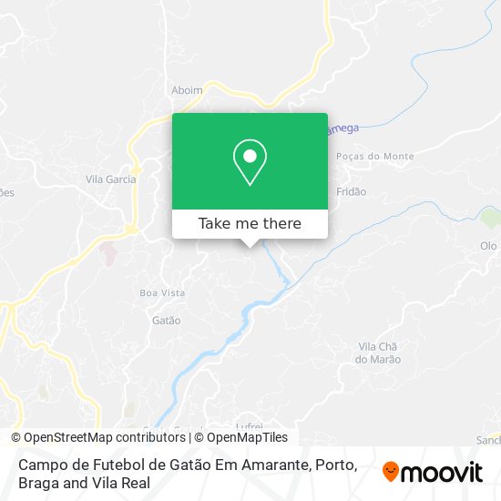 Campo de Futebol de Gatão Em Amarante mapa