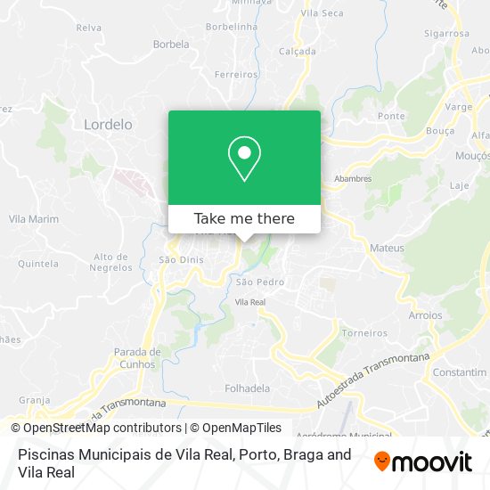 Piscinas Municipais de Vila Real map