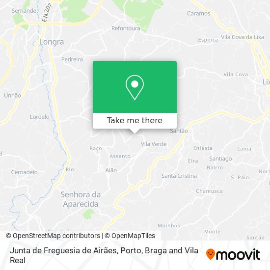 Junta de Freguesia de Airães mapa